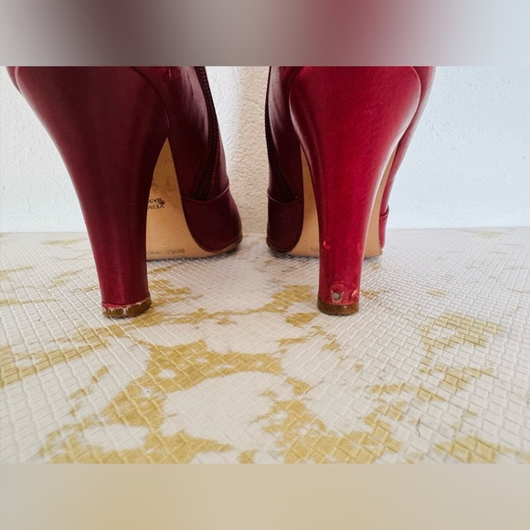 🔥🔥FINAL CLEARENCE🔥🔥 MARC JACOBS Made in Italy Red Leather Bootie - Picture 7 of 14